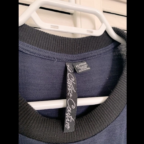 Midi navy and black sporty sleeveless shift dress - Picture 5 of 9